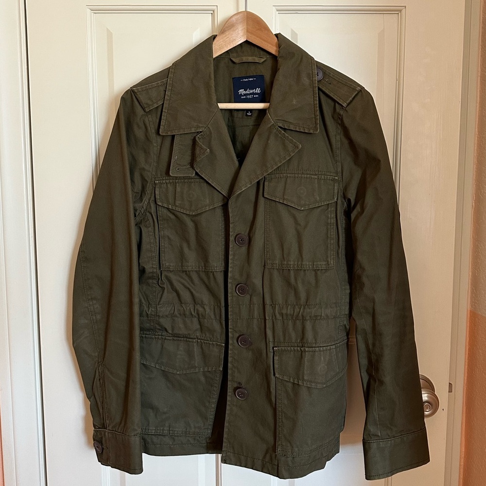 Madewell Military Green Jacket w/ Drawsting Waist